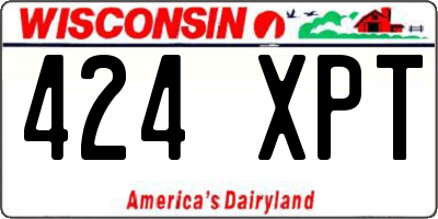 WI license plate 424XPT