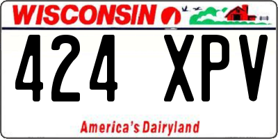 WI license plate 424XPV