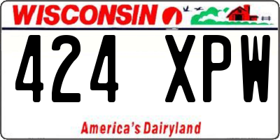WI license plate 424XPW
