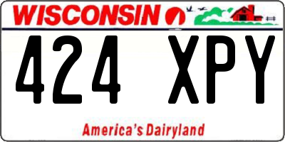 WI license plate 424XPY