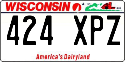 WI license plate 424XPZ
