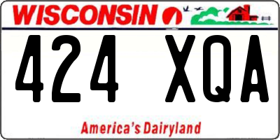 WI license plate 424XQA