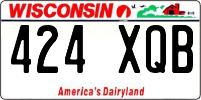 WI license plate 424XQB