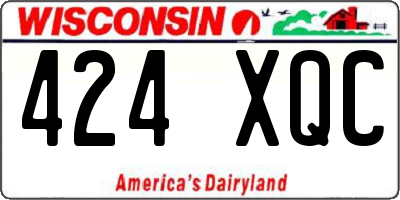 WI license plate 424XQC