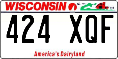 WI license plate 424XQF