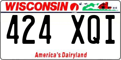 WI license plate 424XQI