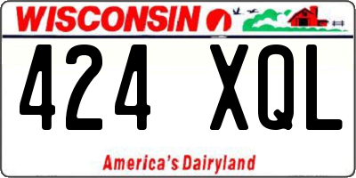WI license plate 424XQL