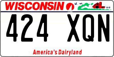WI license plate 424XQN