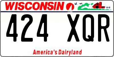 WI license plate 424XQR