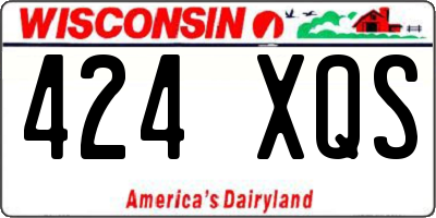 WI license plate 424XQS