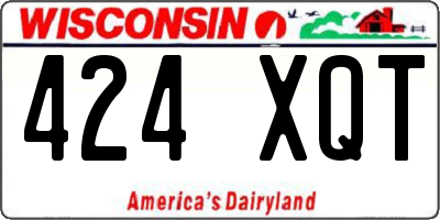 WI license plate 424XQT