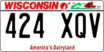WI license plate 424XQV