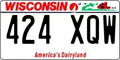 WI license plate 424XQW