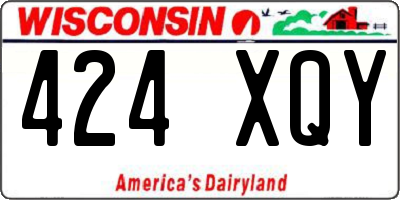 WI license plate 424XQY