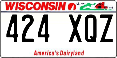 WI license plate 424XQZ
