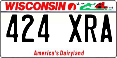 WI license plate 424XRA