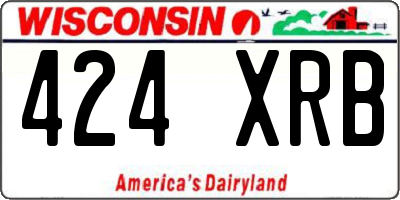 WI license plate 424XRB