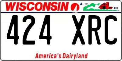 WI license plate 424XRC