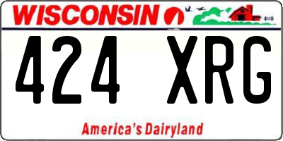WI license plate 424XRG