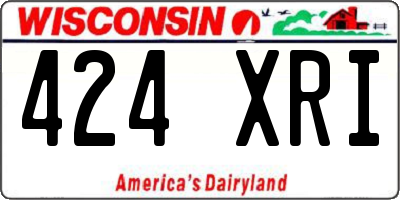 WI license plate 424XRI