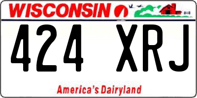 WI license plate 424XRJ