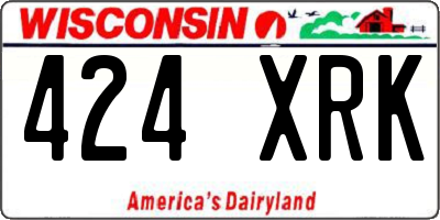 WI license plate 424XRK