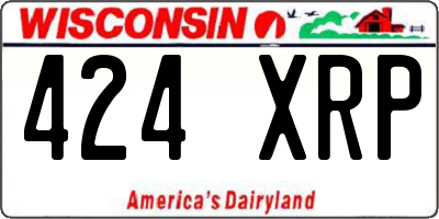 WI license plate 424XRP
