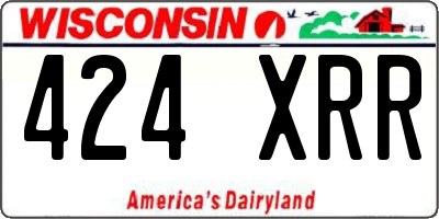 WI license plate 424XRR