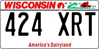 WI license plate 424XRT
