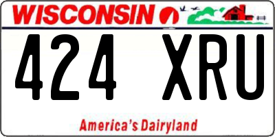 WI license plate 424XRU
