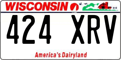 WI license plate 424XRV