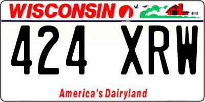 WI license plate 424XRW