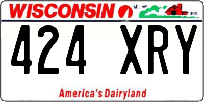 WI license plate 424XRY