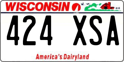 WI license plate 424XSA