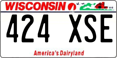 WI license plate 424XSE