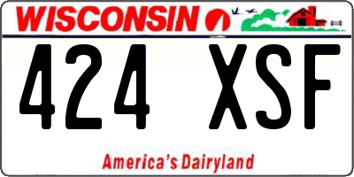 WI license plate 424XSF