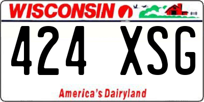 WI license plate 424XSG