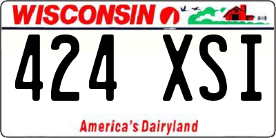 WI license plate 424XSI