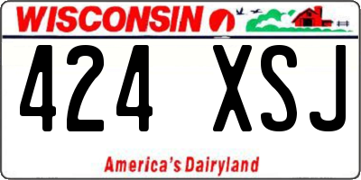 WI license plate 424XSJ