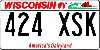 WI license plate 424XSK