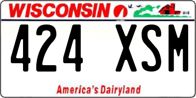 WI license plate 424XSM