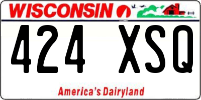 WI license plate 424XSQ