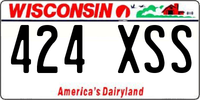 WI license plate 424XSS