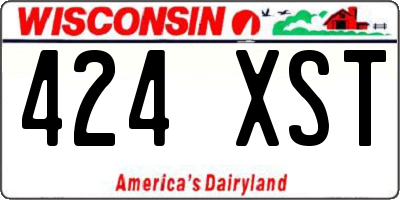 WI license plate 424XST