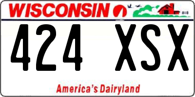 WI license plate 424XSX