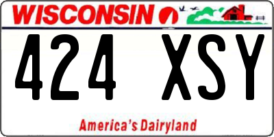 WI license plate 424XSY