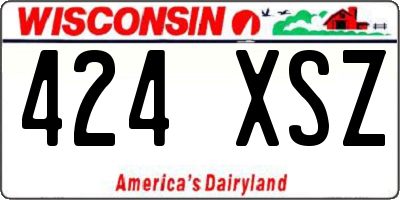 WI license plate 424XSZ
