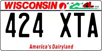 WI license plate 424XTA