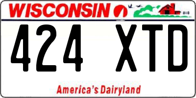 WI license plate 424XTD