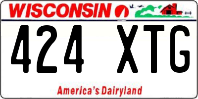WI license plate 424XTG